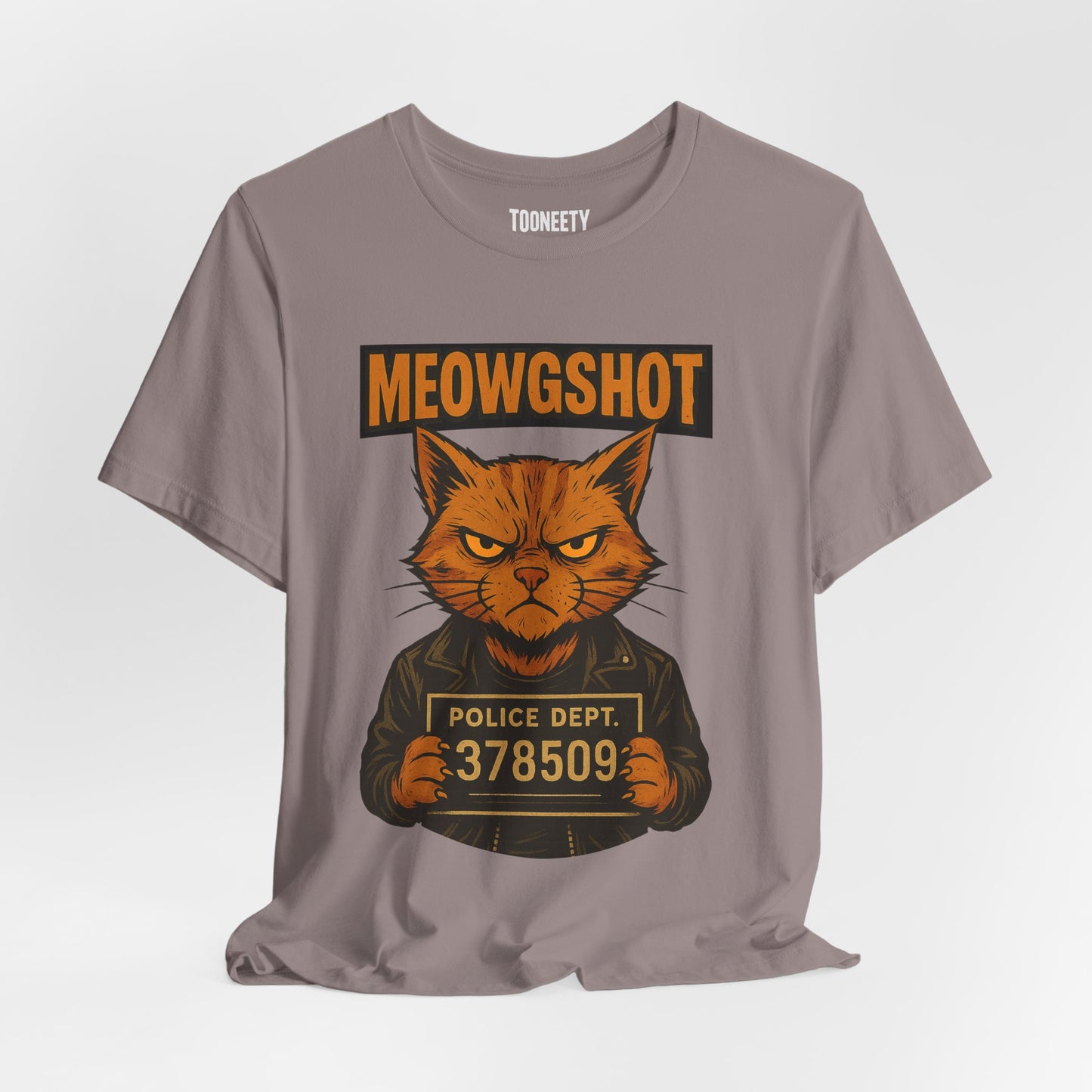 Funny Cat Mugshot Shirt - MEOWGSHOT Police Lineup Tee | Tooneety