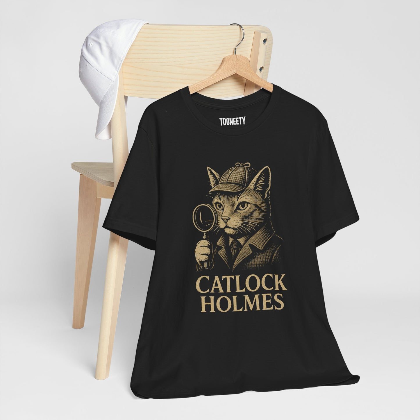 Catlock Holmes T-shirt – Sherlock Cat Detective Parody Tee | Tooneety