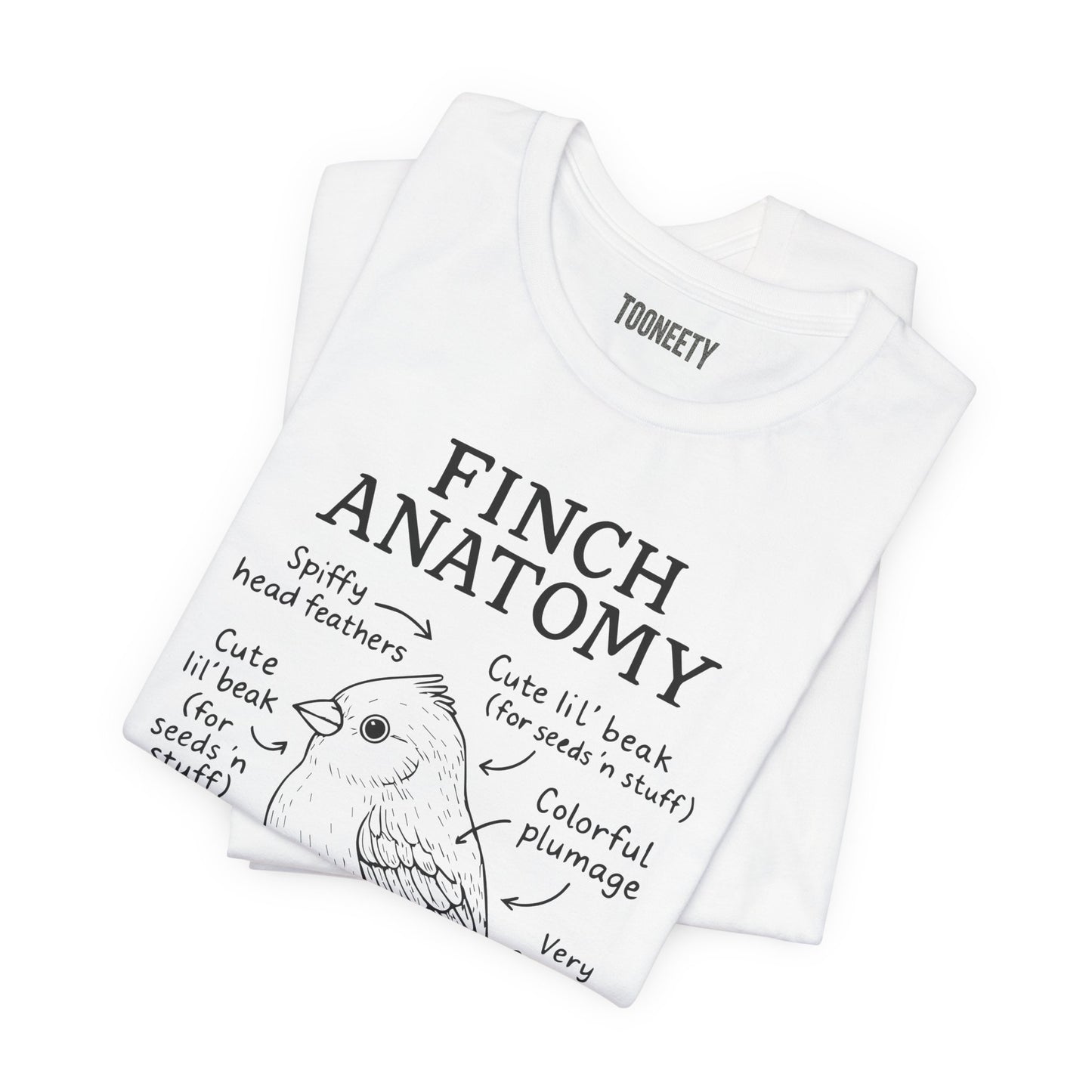 Funny Finch Anatomy Tee, Bird Lover Shirt, Nature Enthusiast Gift, Unisex Graphic Tee, Cute Animal Apparel - Unisex Tee - T-Shirt, Bird