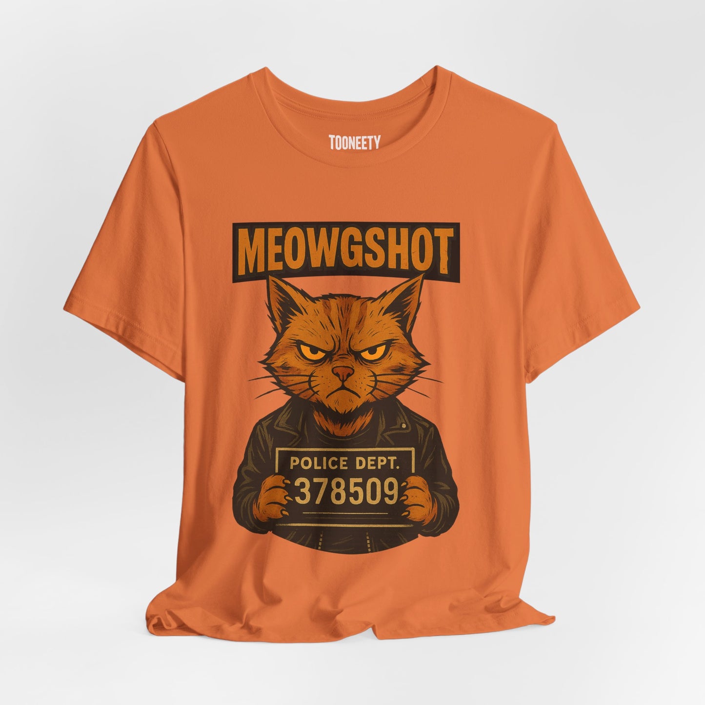 Funny Cat Mugshot Shirt - MEOWGSHOT Police Lineup Tee | Tooneety