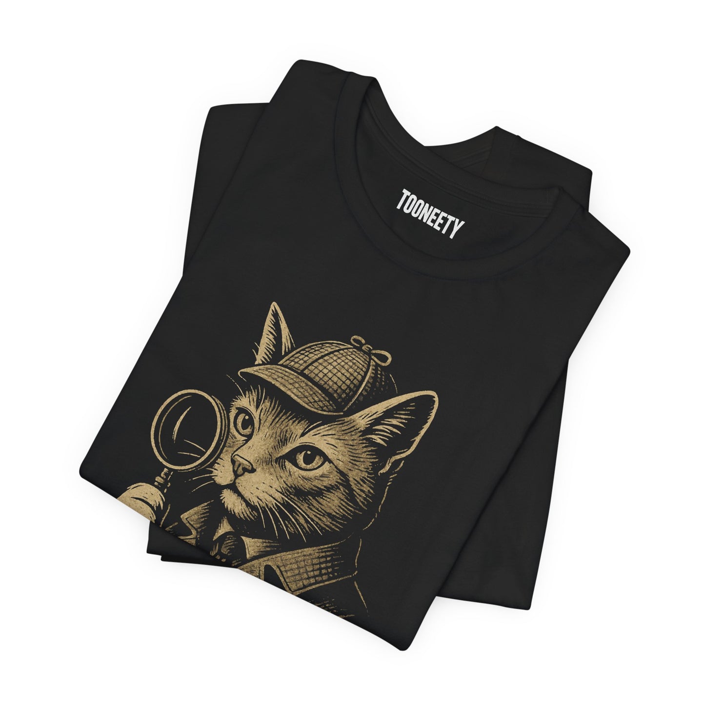 Catlock Holmes T-shirt – Sherlock Cat Detective Parody Tee | Tooneety