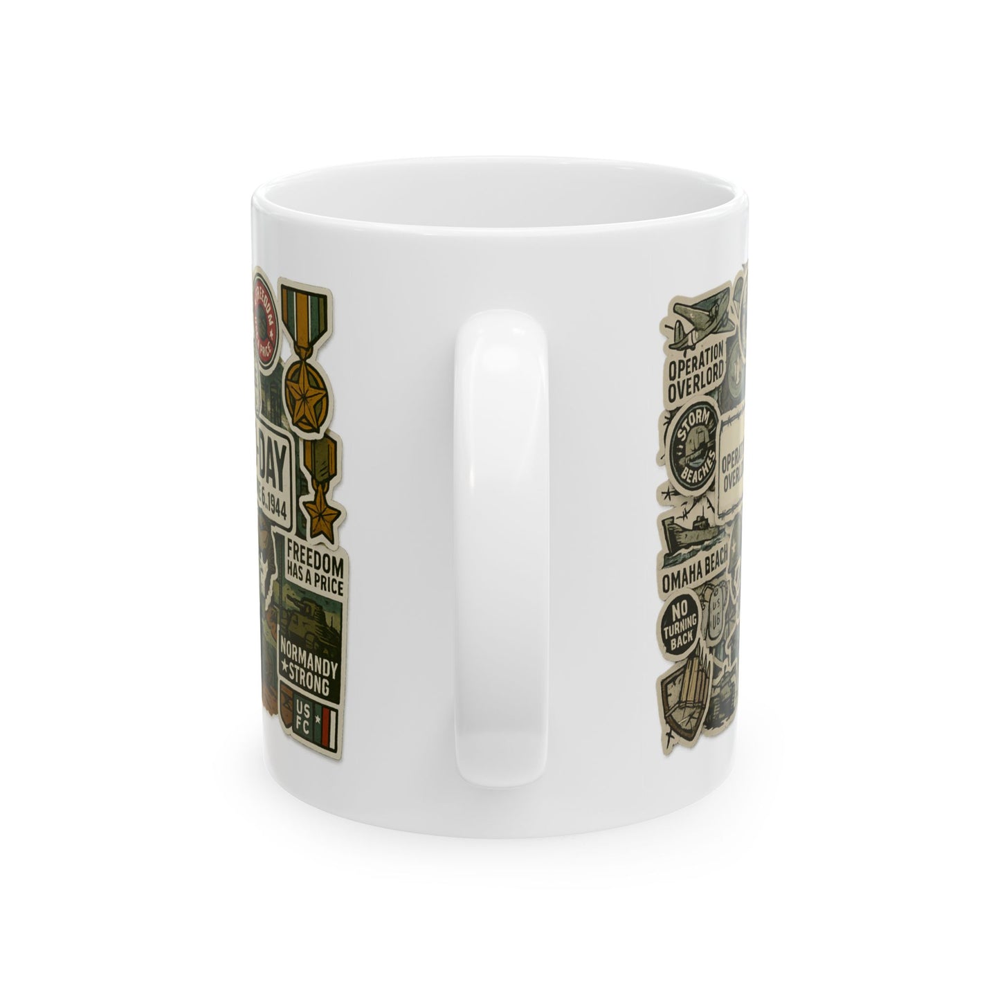 Military Themed Ceramic Mug, Perfect Gift for Veterans, Coffee Lover, Trophy Mug, Unique Birthday Present, Commemoration