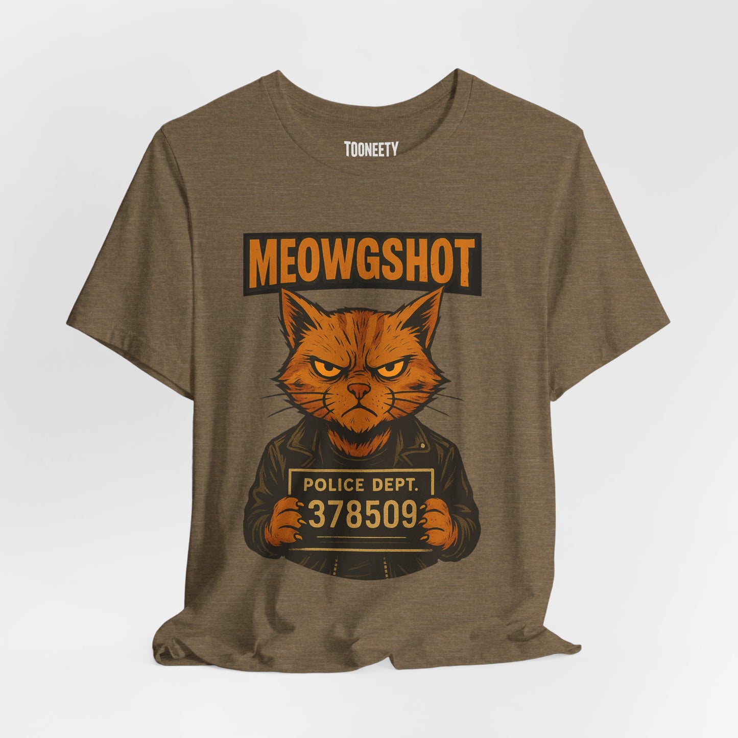 Funny Cat Mugshot Shirt - MEOWGSHOT Police Lineup Tee | Tooneety