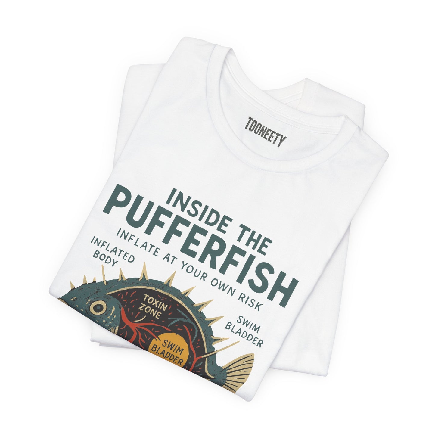 Inside the Pufferfish T Shirt Funny Science Tee for Ichthyology Lovers, Marine Biology Gift, Anatomy Graphic Shirt, Nerdy Ocean Humor