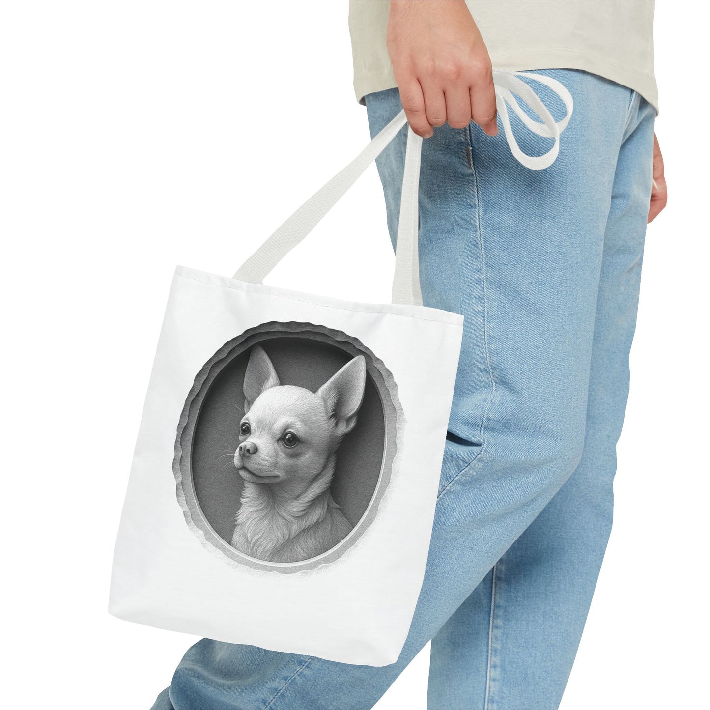 Chic Dog Portrait Tote Bag, Pet Lovers Gift, Stylish Shopping Bag, Unique Funny Tote, Carry-All for Dog Owners, Dog Mom Gift, Dog Dad