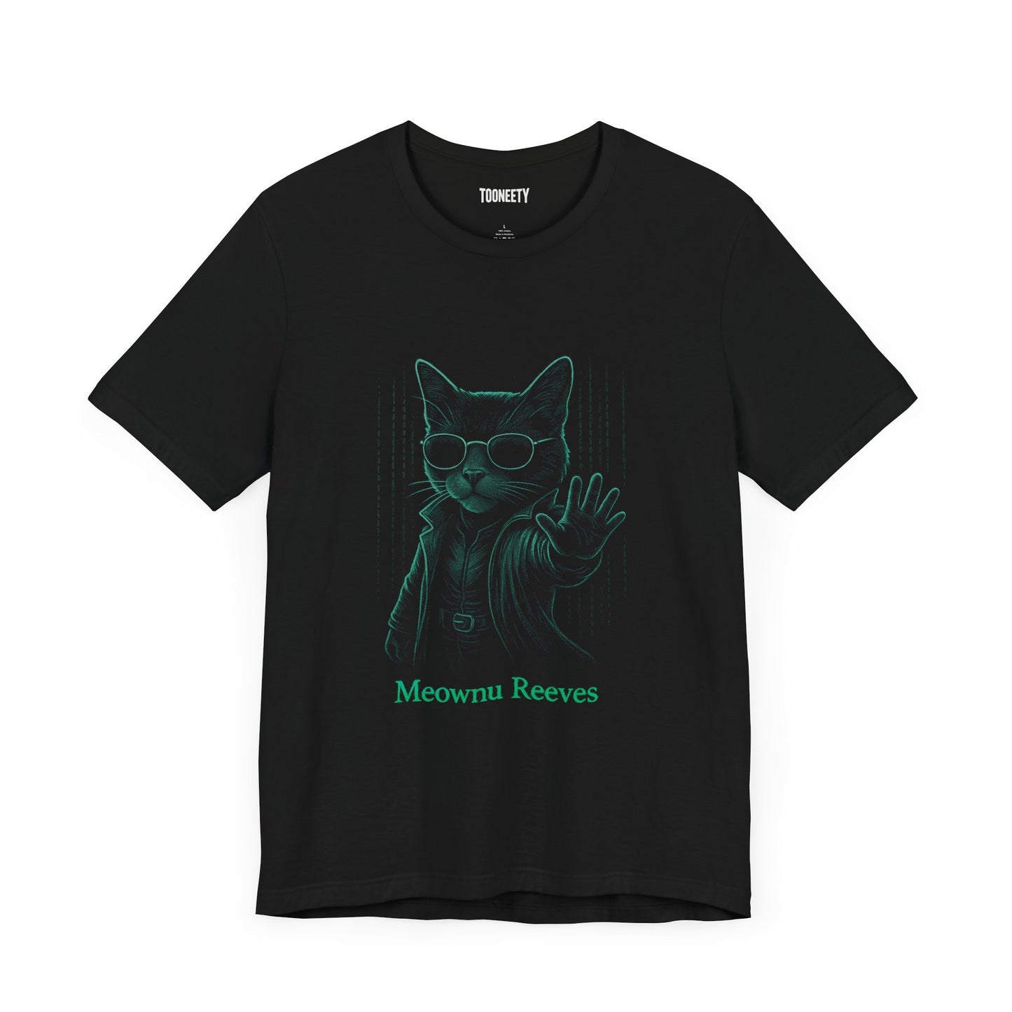 Meownu Reeves T-shirt – Matrix Cat Parody Cyber Tee | Tooneety
