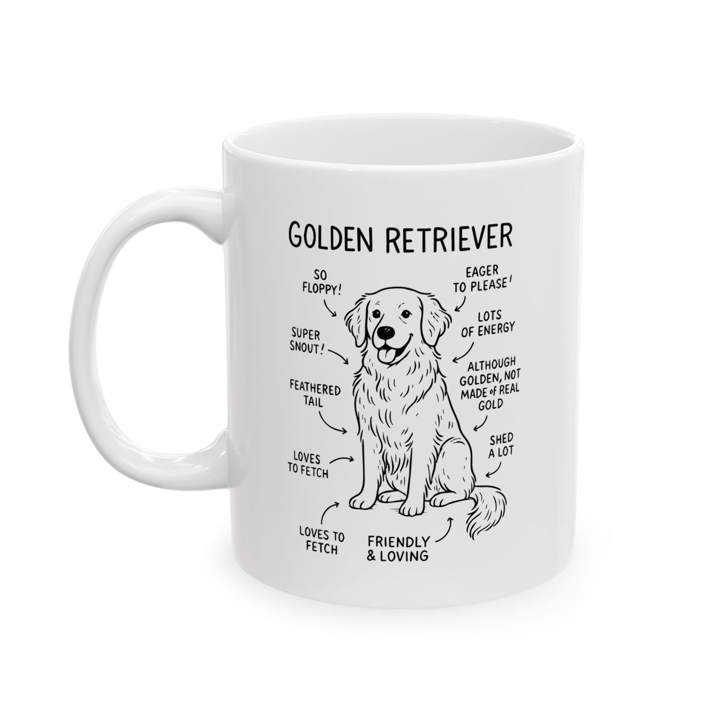 Funny Dog Lover Ceramic Mug, Pet Owner Birthday Gift, Cute Puppy Mom Dad Coffee Cup, Home Office Decor, 11oz 15oz Sizes