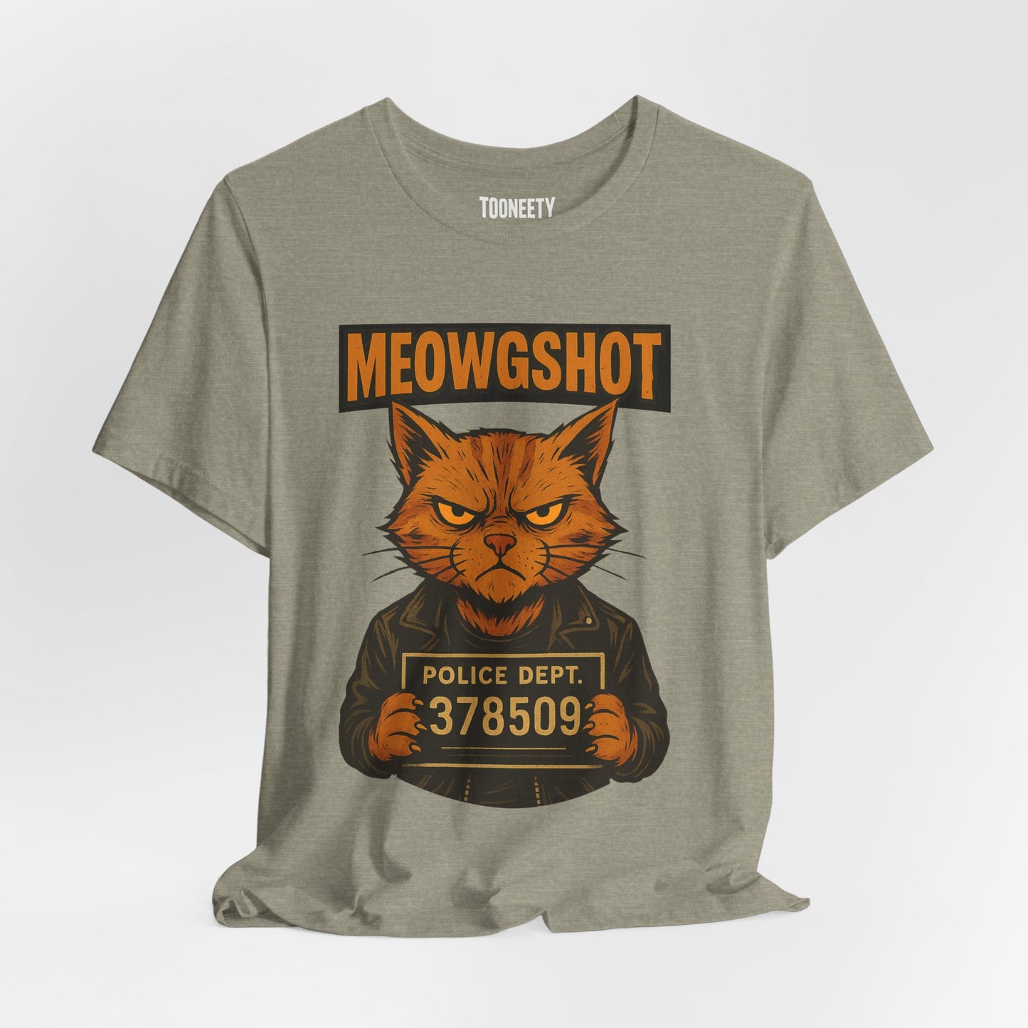 Funny Cat Mugshot Shirt - MEOWGSHOT Police Lineup Tee | Tooneety