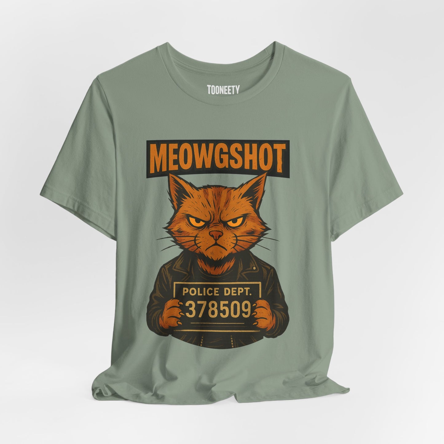 Funny Cat Mugshot Shirt - MEOWGSHOT Police Lineup Tee | Tooneety