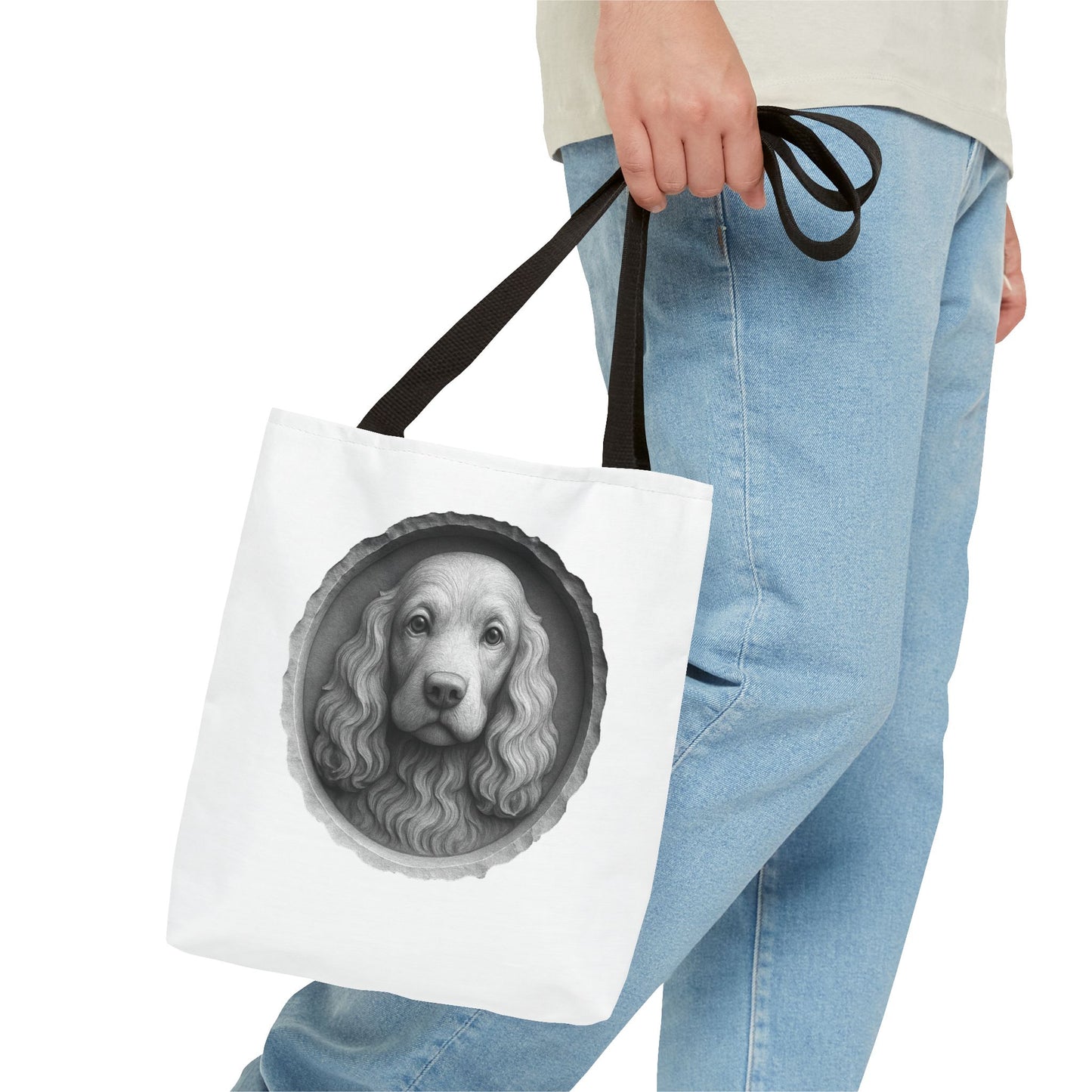 Chic Dog Portrait Tote Bag, Pet Lovers Gift, Stylish Shopping Bag, Unique Funny Tote, Carry-All for Dog Owners, Dog Lover Gift, Fashionable
