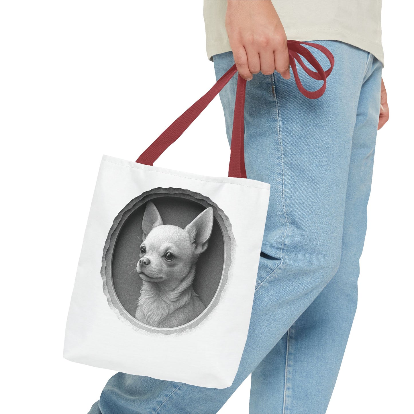 Chic Dog Portrait Tote Bag, Pet Lovers Gift, Stylish Shopping Bag, Unique Funny Tote, Carry-All for Dog Owners, Dog Mom Gift, Dog Dad