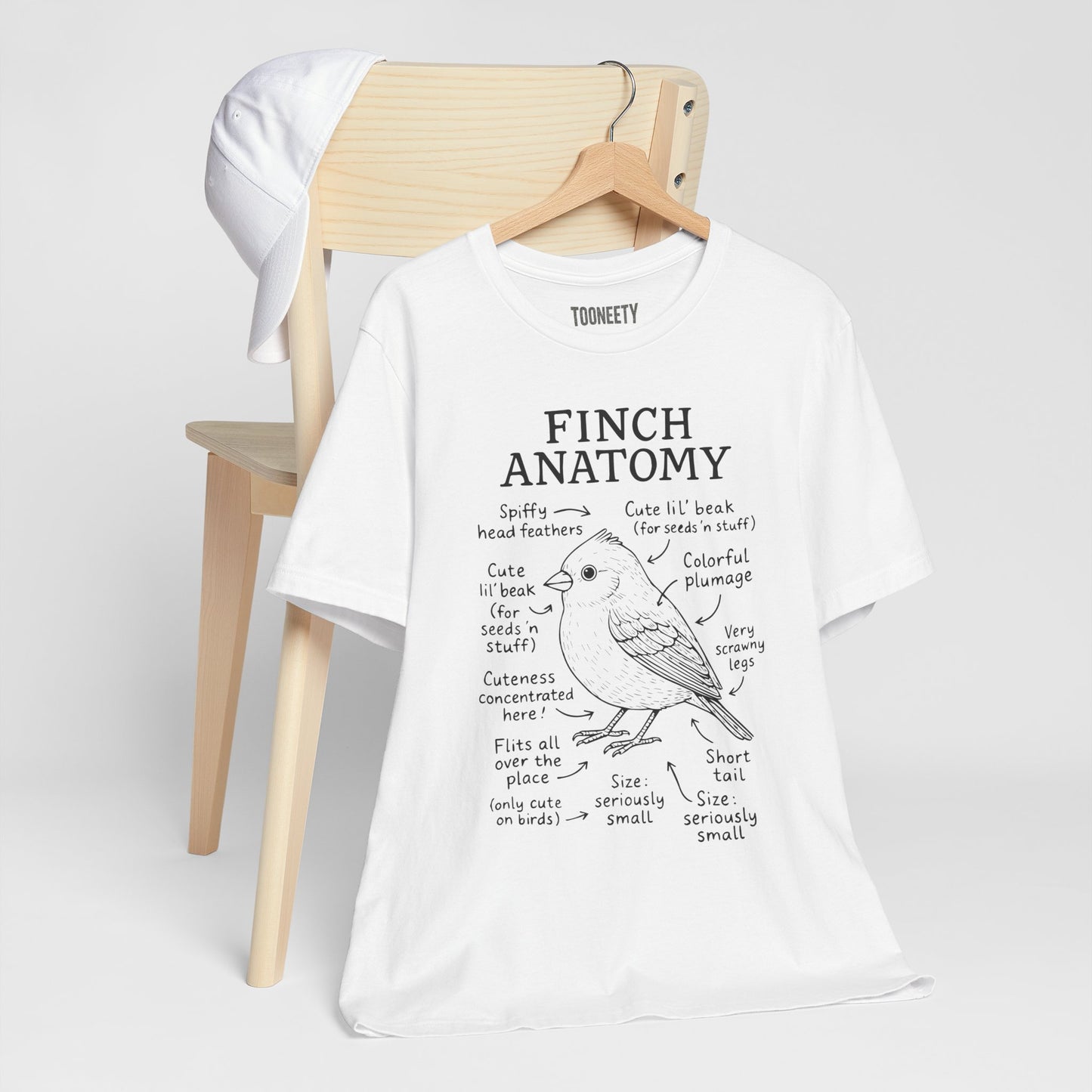 Funny Finch Anatomy Tee, Bird Lover Shirt, Nature Enthusiast Gift, Unisex Graphic Tee, Cute Animal Apparel - Unisex Tee - T-Shirt, Bird