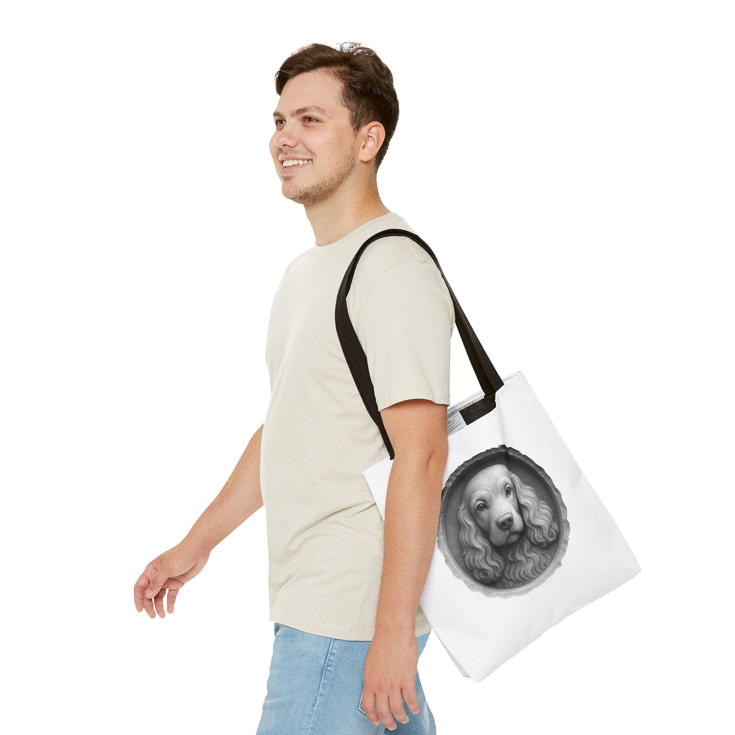 Chic Dog Portrait Tote Bag, Pet Lovers Gift, Stylish Shopping Bag, Unique Funny Tote, Carry-All for Dog Owners, Dog Lover Gift, Fashionable