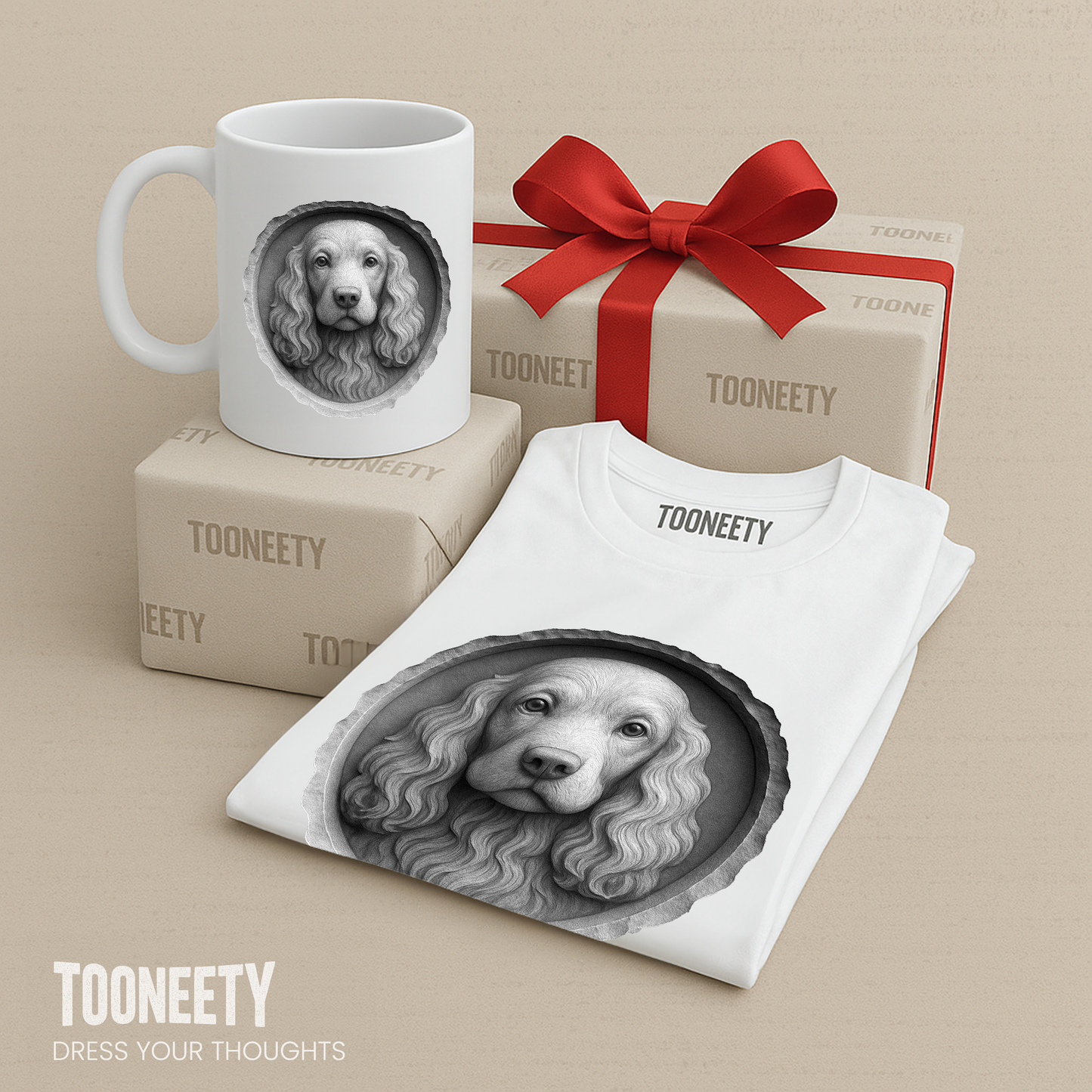 Cocker Spaniel Dog Portrait Shirt – Artistic Pet Gift Tee | Tooneety