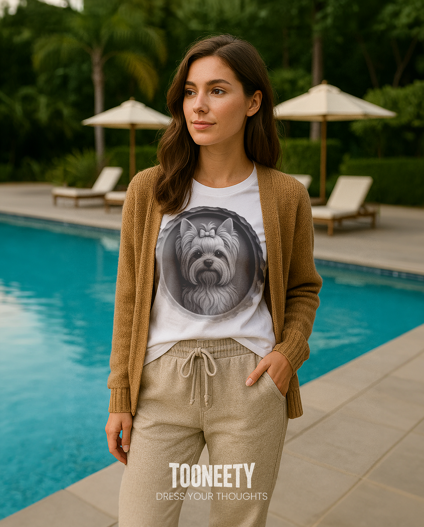 Yorkshire Terrier Dog Portrait Shirt – Cute Yorkie Gift Tee for Women | Tooneety
