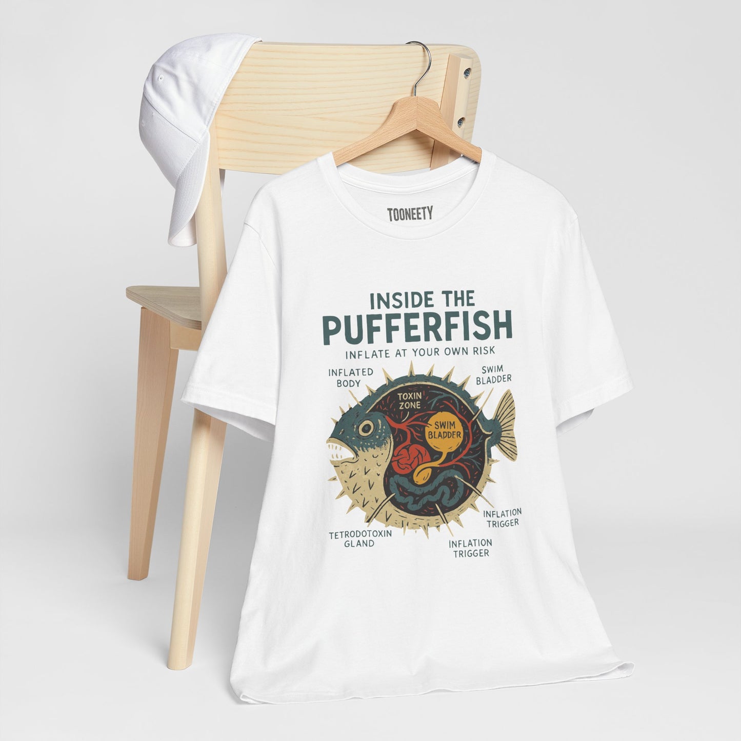 Inside the Pufferfish T Shirt  Funny Science Tee for Ichthyology Lovers, Marine Biology Gift, Anatomy Graphic Shirt, Nerdy Ocean Humor