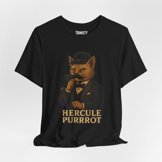 Hercule Purrrot Tee – Clever Black Cat Detective | Tooneety