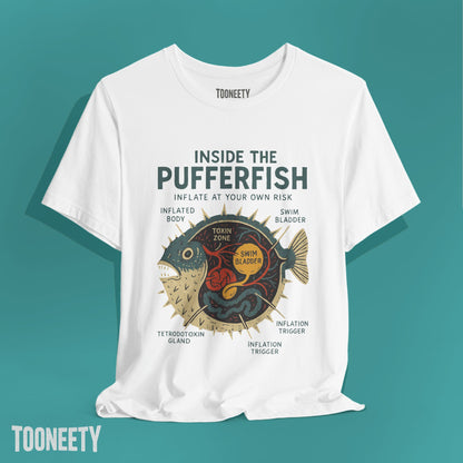 Inside the Pufferfish T Shirt  Funny Science Tee for Ichthyology Lovers, Marine Biology Gift, Anatomy Graphic Shirt, Nerdy Ocean Humor