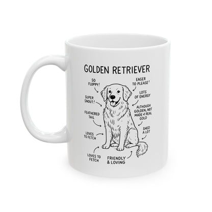 Funny Dog Lover Ceramic Mug, Pet Owner Birthday Gift, Cute Puppy Mom Dad Coffee Cup, Home Office Decor, 11oz 15oz Sizes