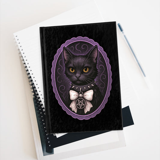Gothic Cat Journal - Blank, Cat Lover Gift, Witchy Notebook, Cute Stationery, Dark Aesthetic Diary, Unique Gifts for Her