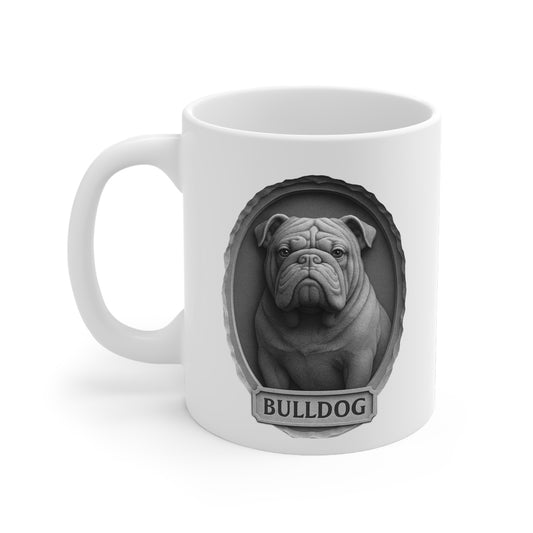 Bulldog Portrait Mug: Perfect Gift for Dog Lovers, Pet Owners, Animal Lovers, Home Decor, Coffee Mug, Tea Mug