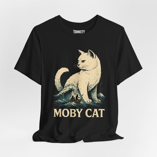 Moby Cat T-shirt – Nautical Literary Cat Parody Tee | Tooneety