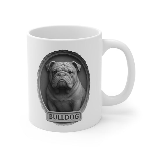 Bulldog Portrait Mug: Perfect Gift for Dog Lovers, Pet Owners, Animal Lovers, Home Decor, Coffee Mug, Tea Mug